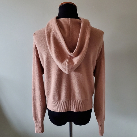 Aritzia Soft Pink Hooded Cashmere-Blend Sweater - Picture 9 of 13